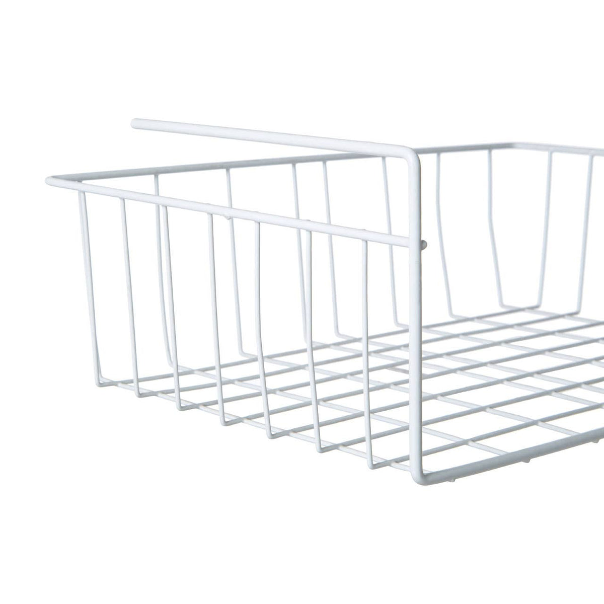 White Under Shelf Large Storage Basket
