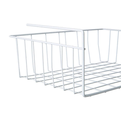 White Under Shelf Large Storage Basket