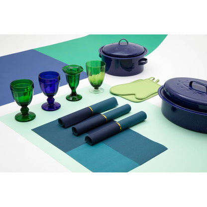 Vidrio Blue Glass Coloured Sundae Goblet