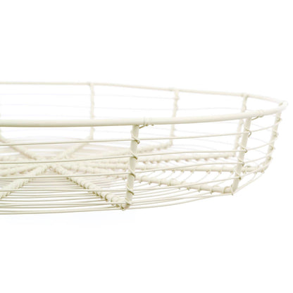Cream Wire Bread Basket