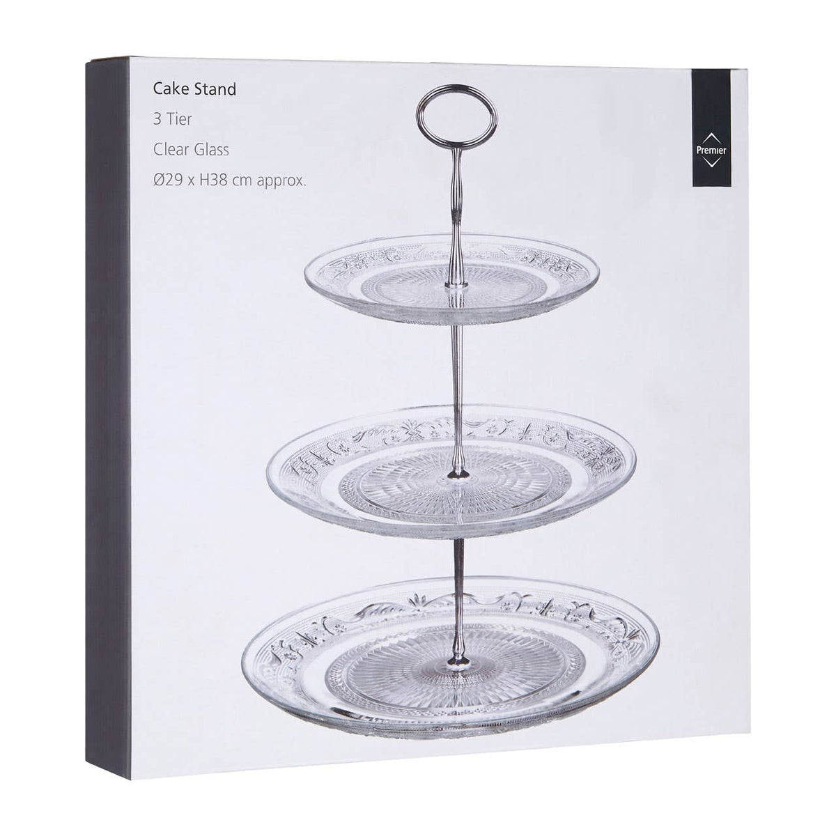 Molly Clear Glass 3 Tier Cake Stand