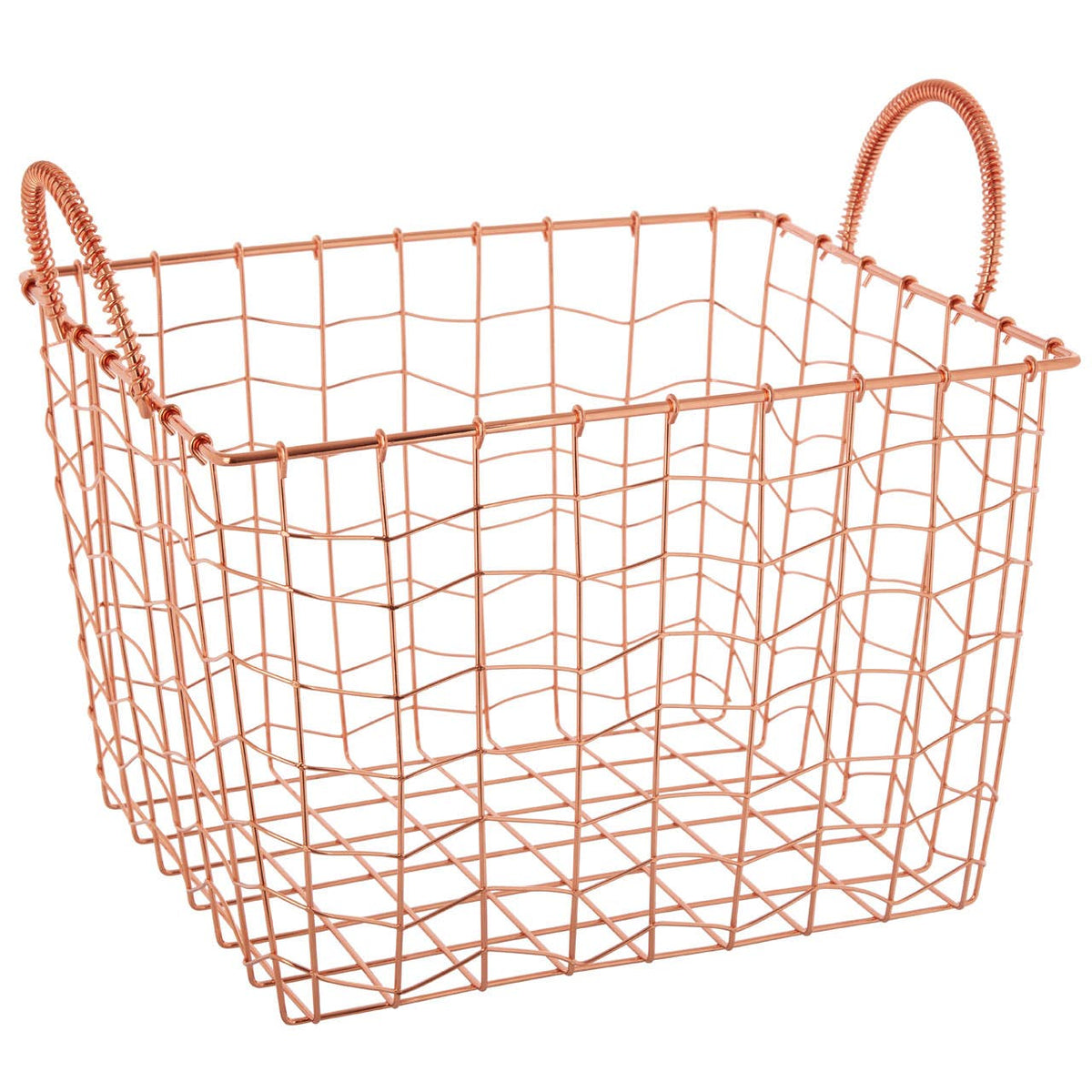 Vertex Wavy Grid Rectangular Wire Basket