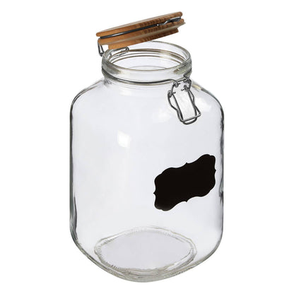 Grocer Glass Storage Jar with Wooden Lid 3000ml