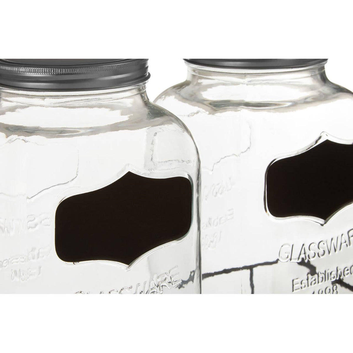 Grocer Set of 2 Drink Dispensers with Stand