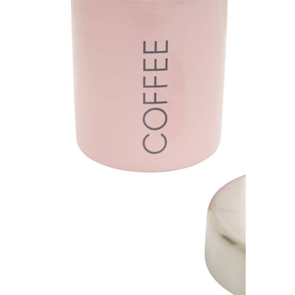 Liberty Pink Enamel Coffee Canister