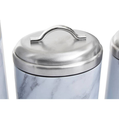 Easton 4 Piece Marble Effect Kitchen Storage Set