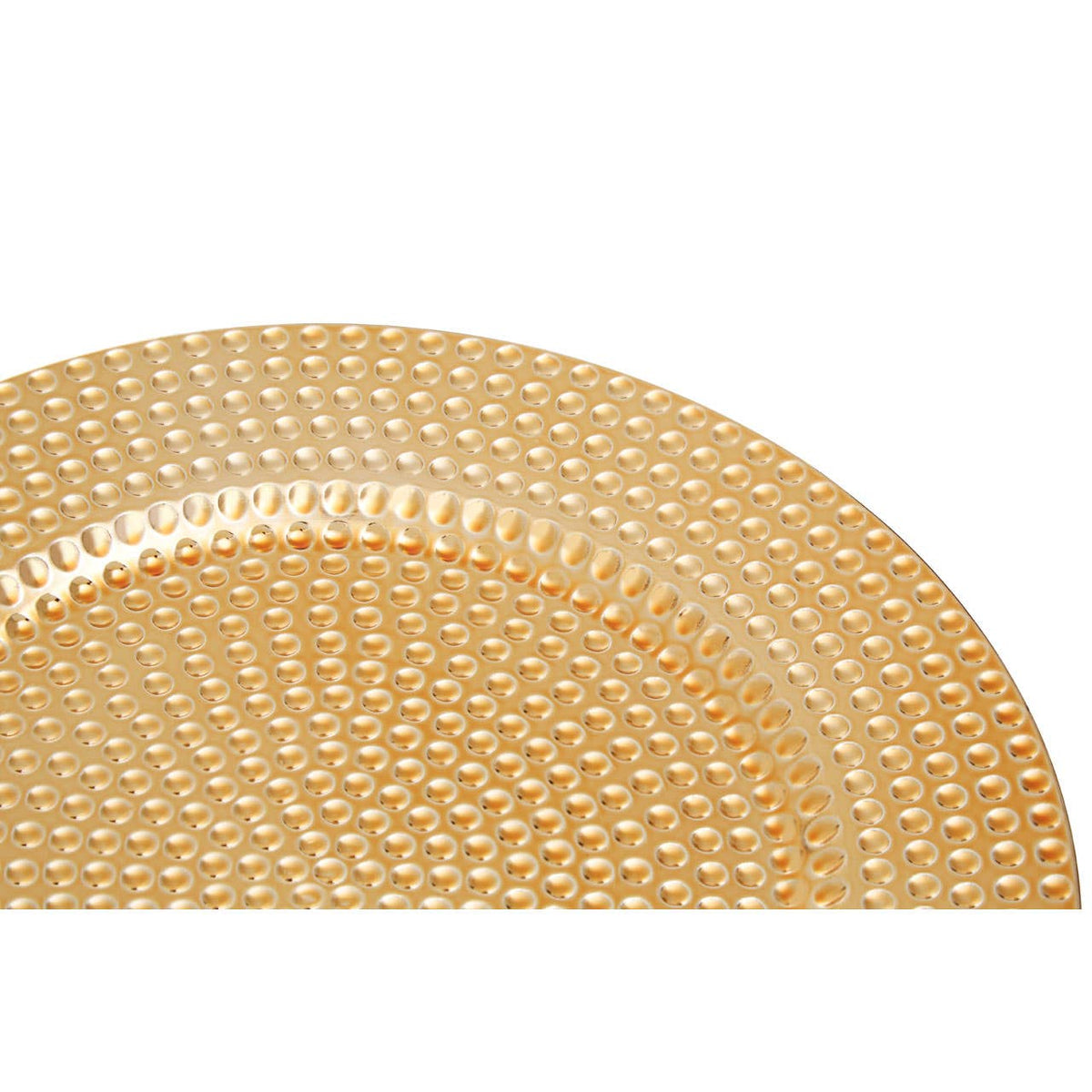Dia Gold Finish Hammered Effect Charger Plate