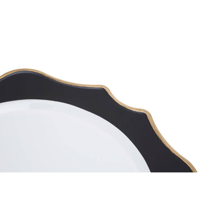 Dia Black And White Round Charger Plate