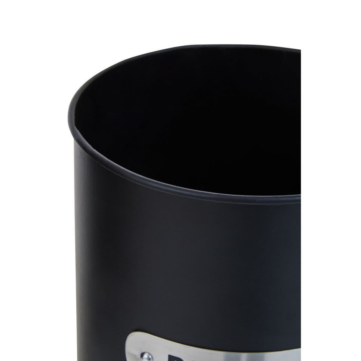 Liberty Black Enamel and White Marble Biscuit Canister