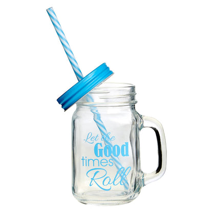 Bocal Good Times Square Mason Jar Mug