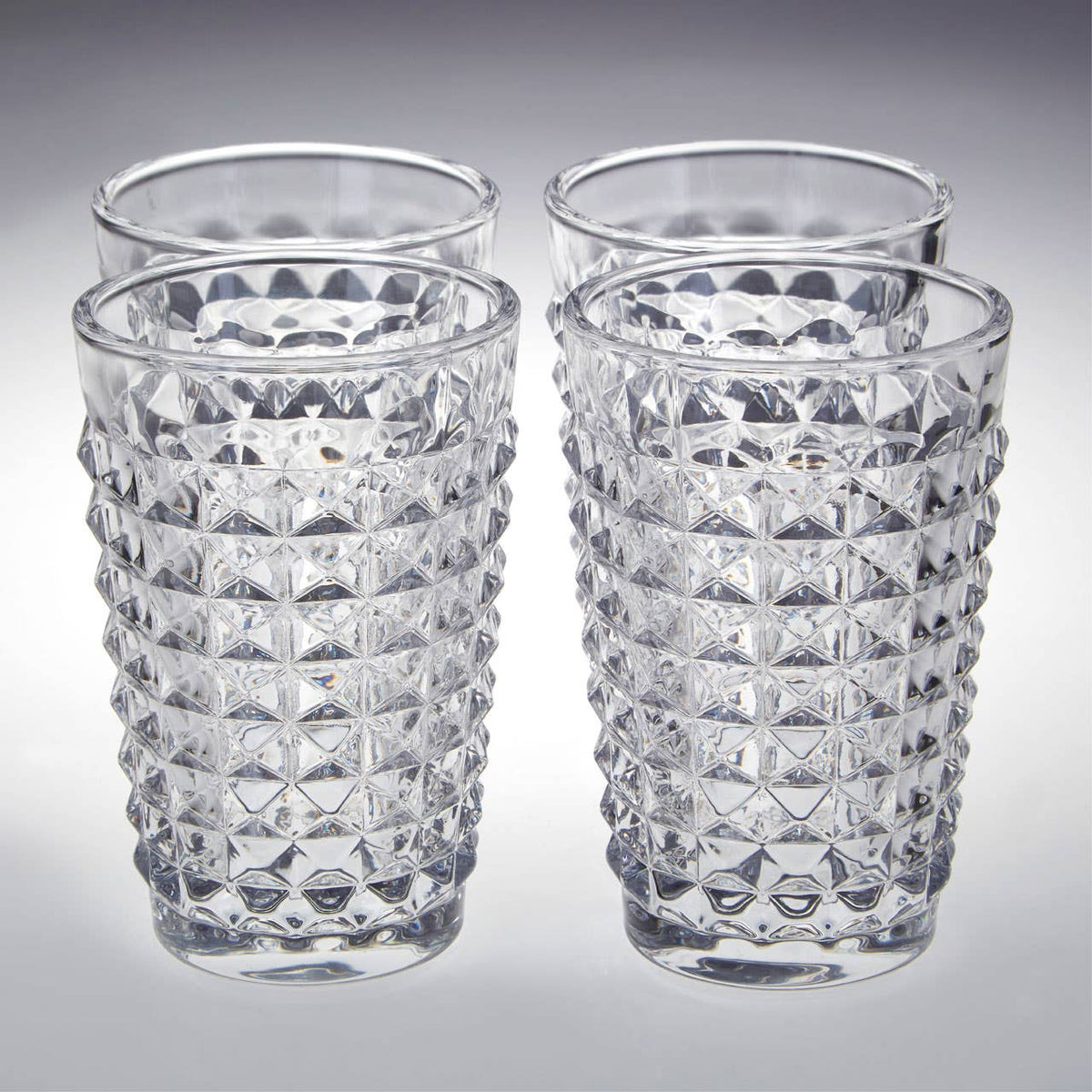 Set Of Four Pyramid Hi Ball Glasses