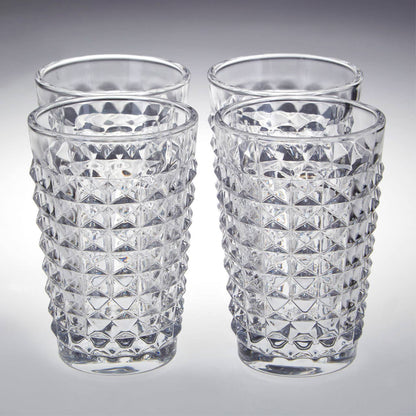 Set Of Four Pyramid Hi Ball Glasses