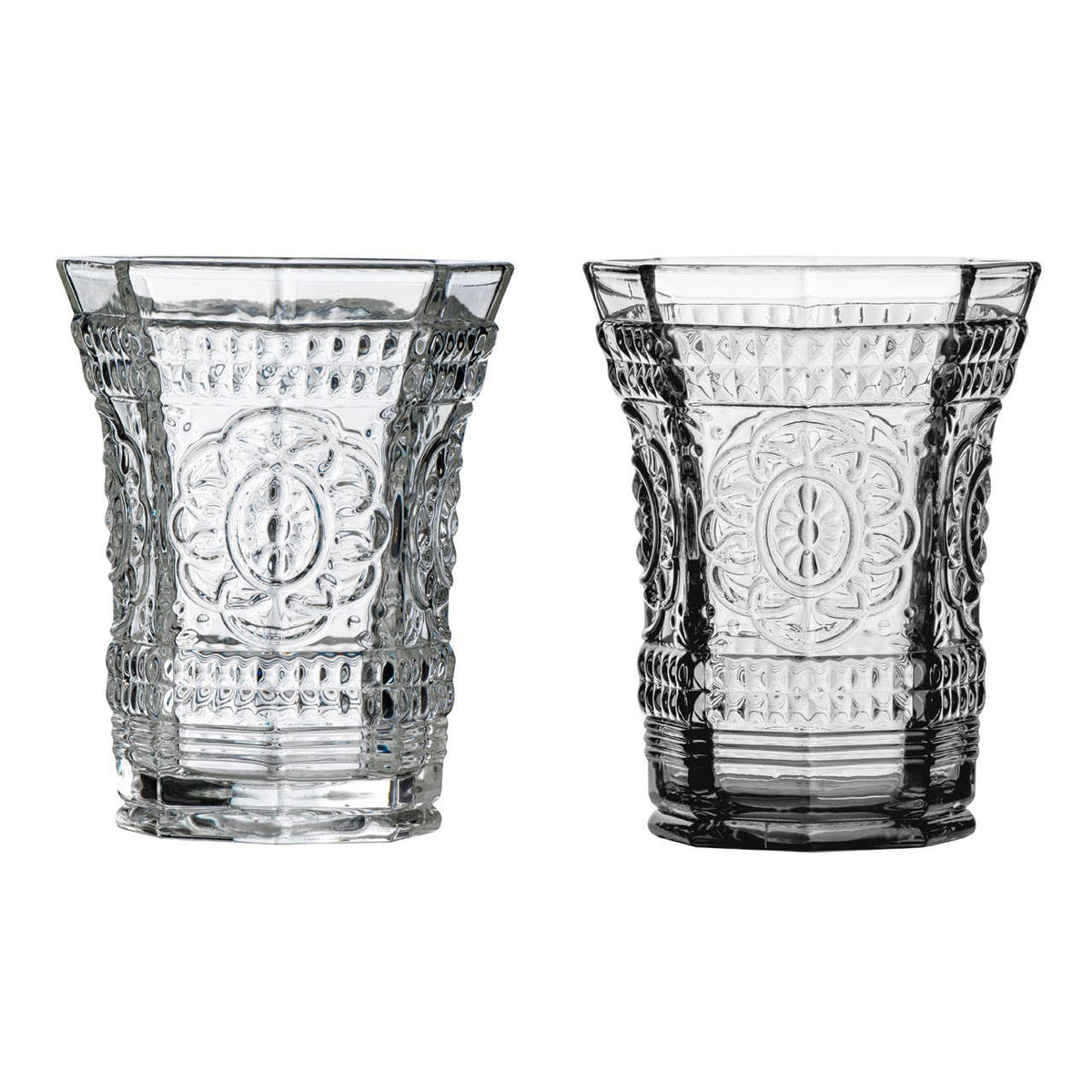 Baroque Smoked Glass Tumbler