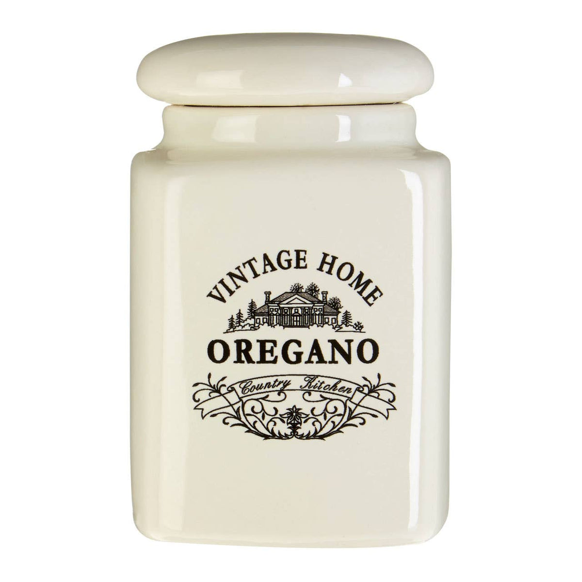 Vintage Home Set of Six Cream Spice Jars