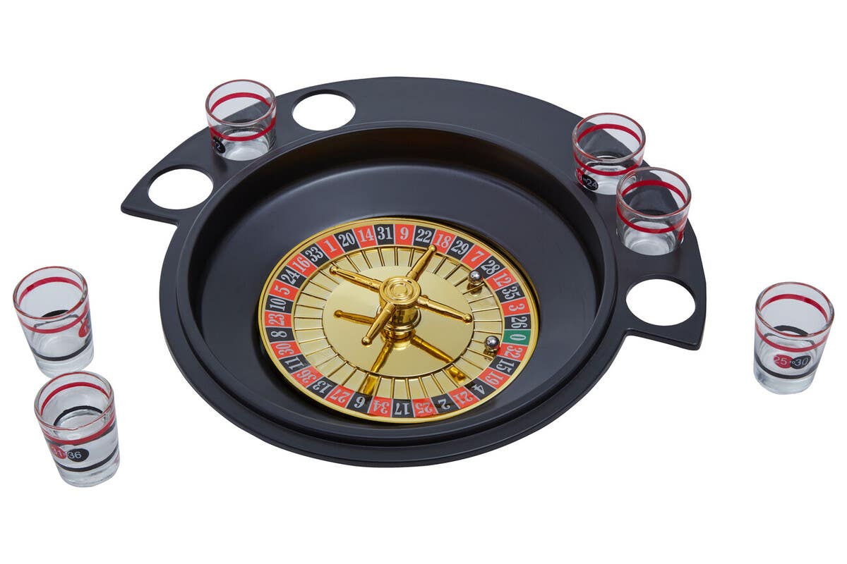 Roulette 6 Glass Lucky Shot Drinking Game