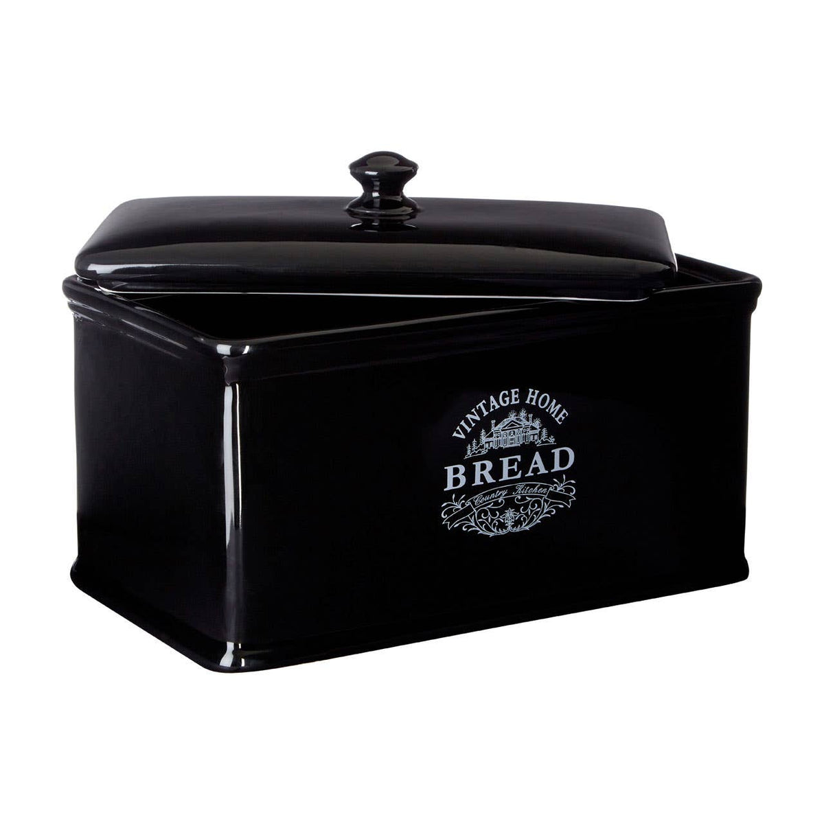 Vintage Home Black Dolomite Bread Crock