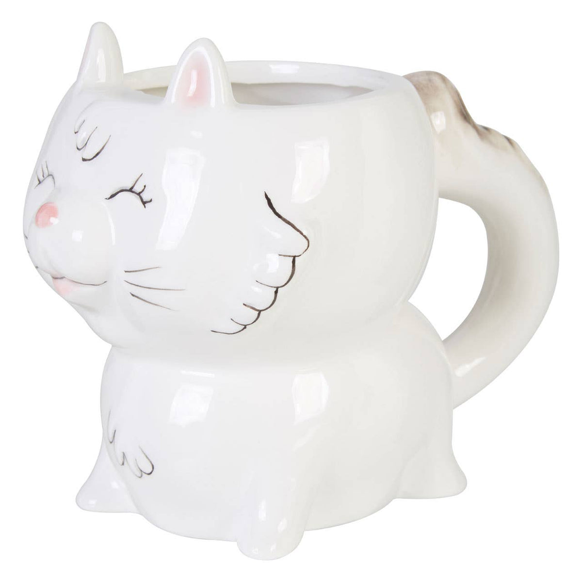 Gigil White Cat Mug