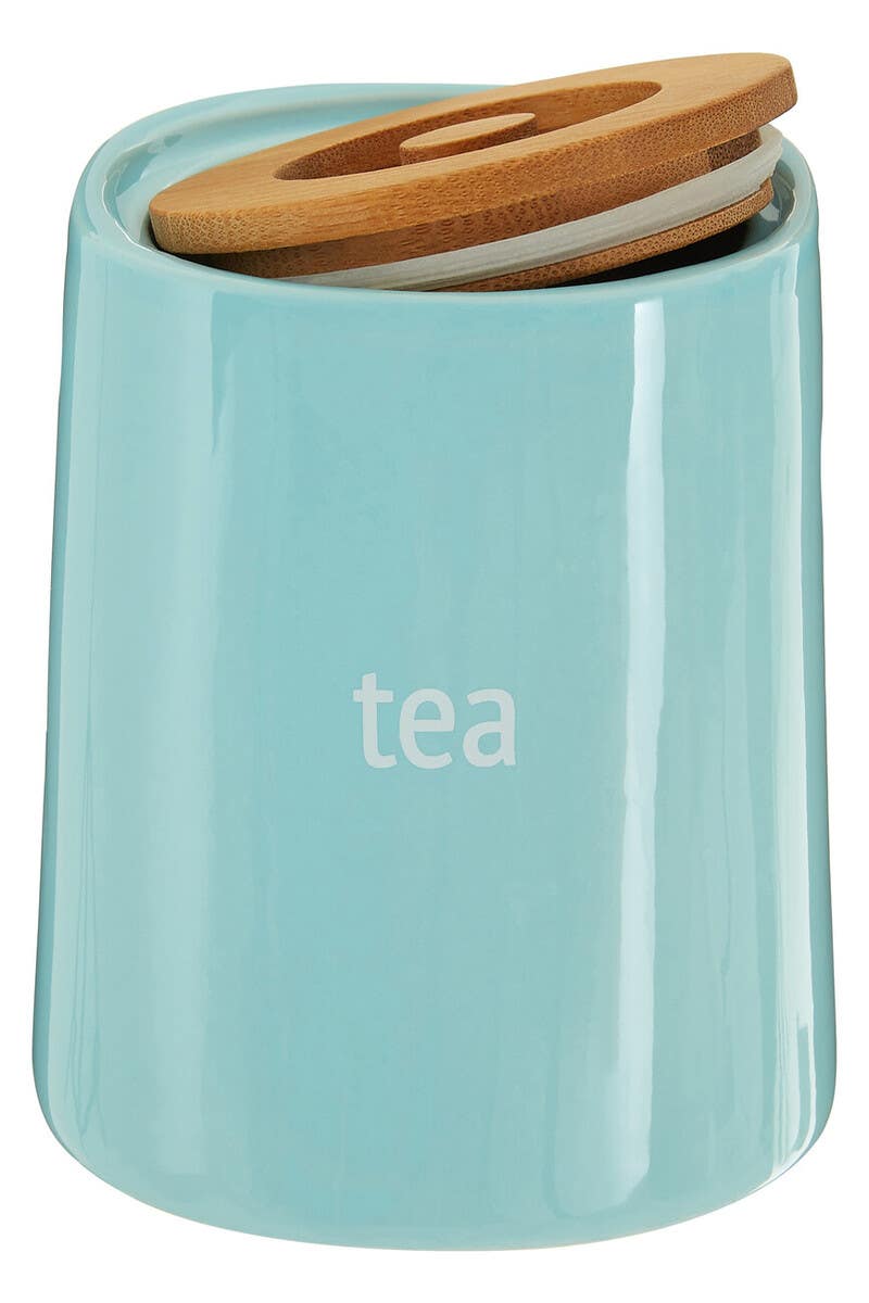 Fletcher Blue Ceramic Tea Canister