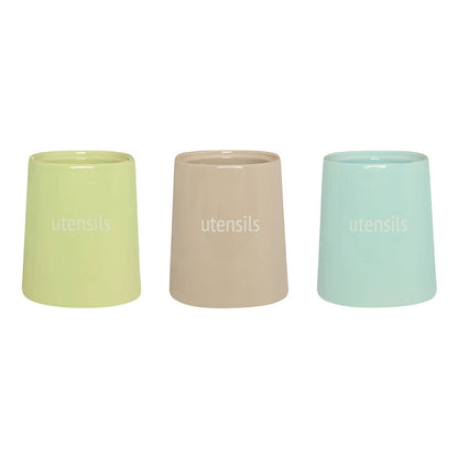 Fletcher Blue Ceramic Utensil Holder
