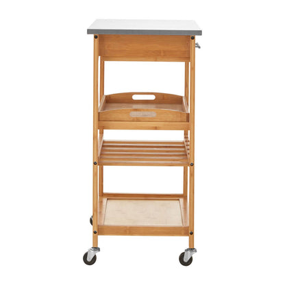Harlow Bamboo One Drawer Kitchen Trolley