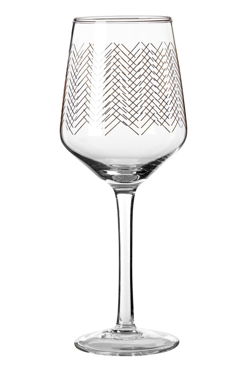 Set Of Four Jazz Wine Glasses