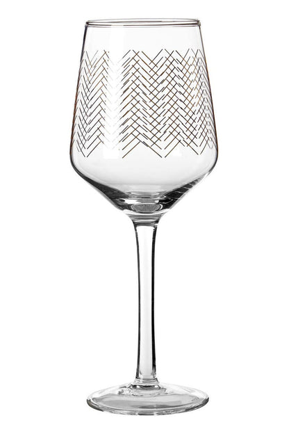 Set Of Four Jazz Wine Glasses