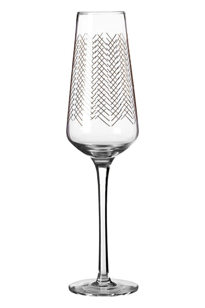 Set Of Four Jazz Champagne Glasses