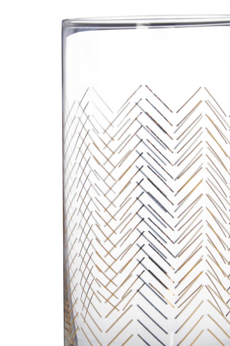 Set Of Four Jazz Highball Glasses