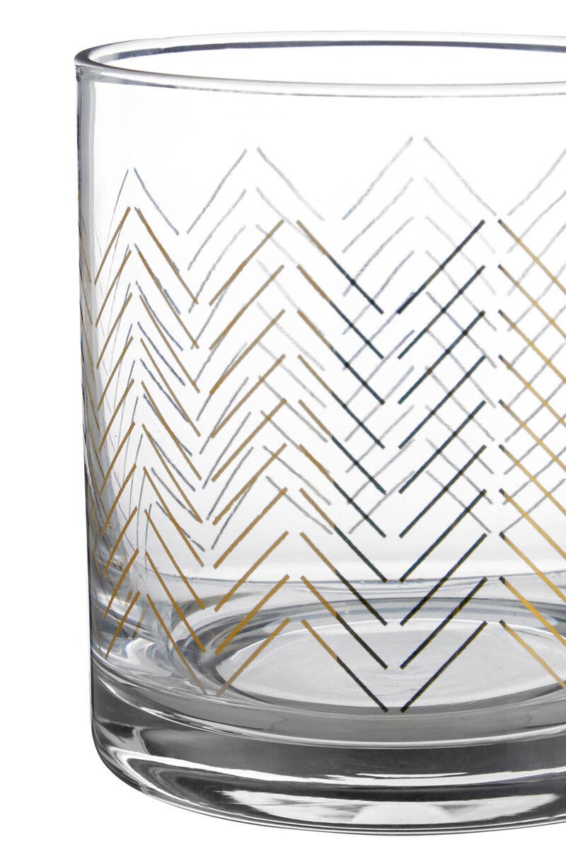 Set Of Four Jazz Tumbler Glasses