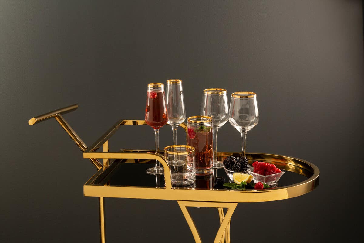Set Of Four Charleston Champagne Glasses
