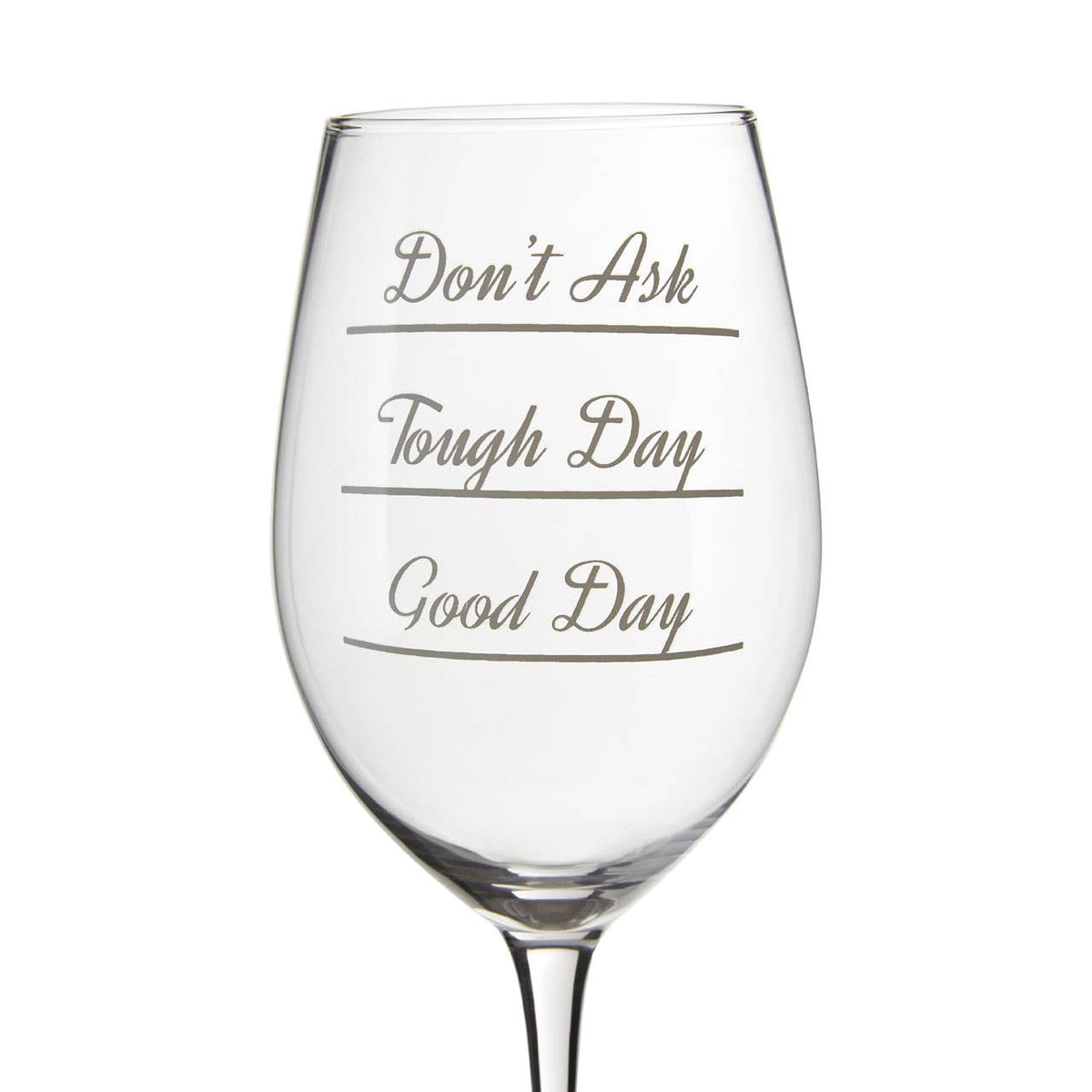 Verity Set of 2 Do Not Ask Large Wine Glasses