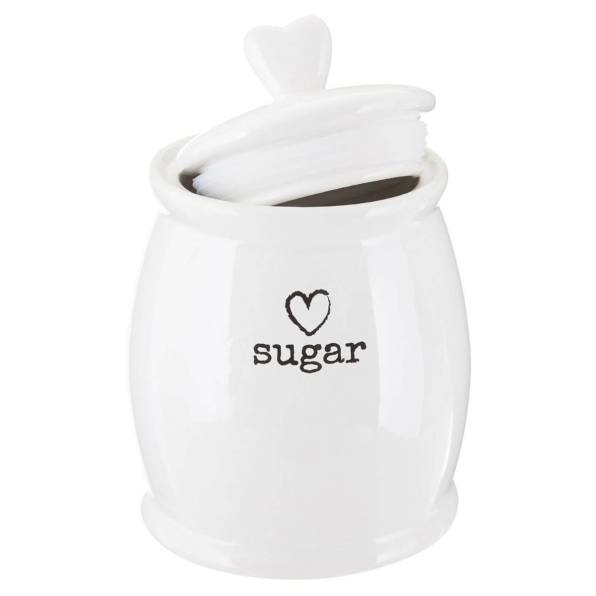 Charm White Dolomite Sugar Canister