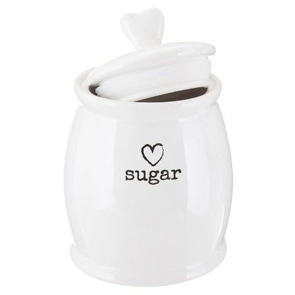 Charm White Dolomite Sugar Canister