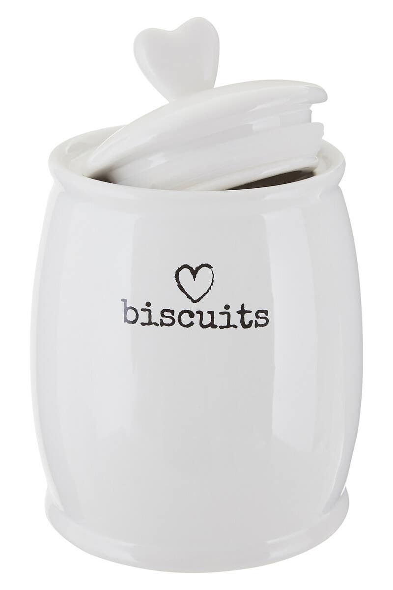 Charm White Dolomite Biscuit Canister
