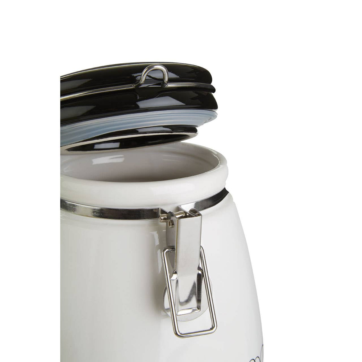 Heartlines Ceramic Clip Top Lid Sugar Canister