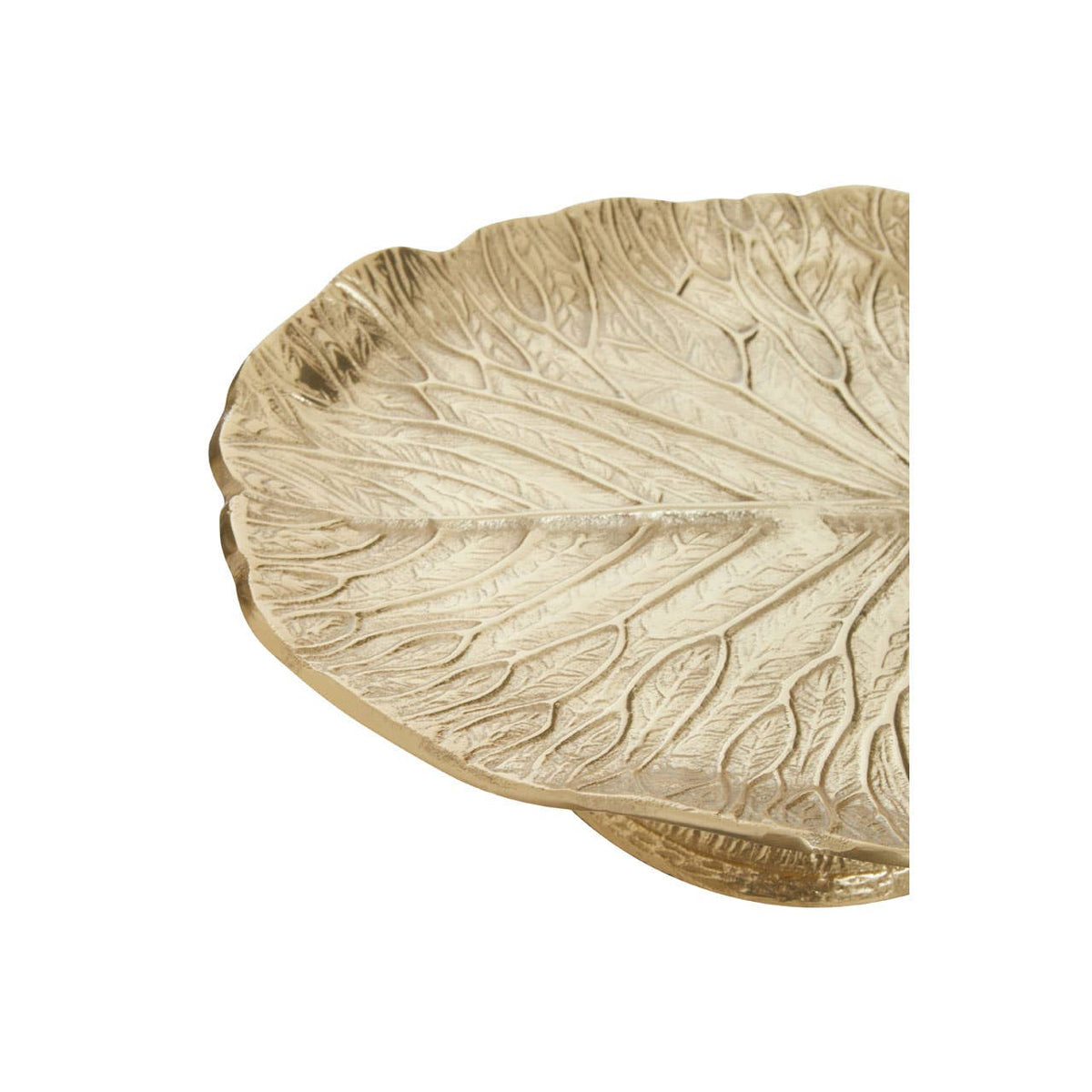 Salma Gold Finish Lotus Leaf Cake Stand
