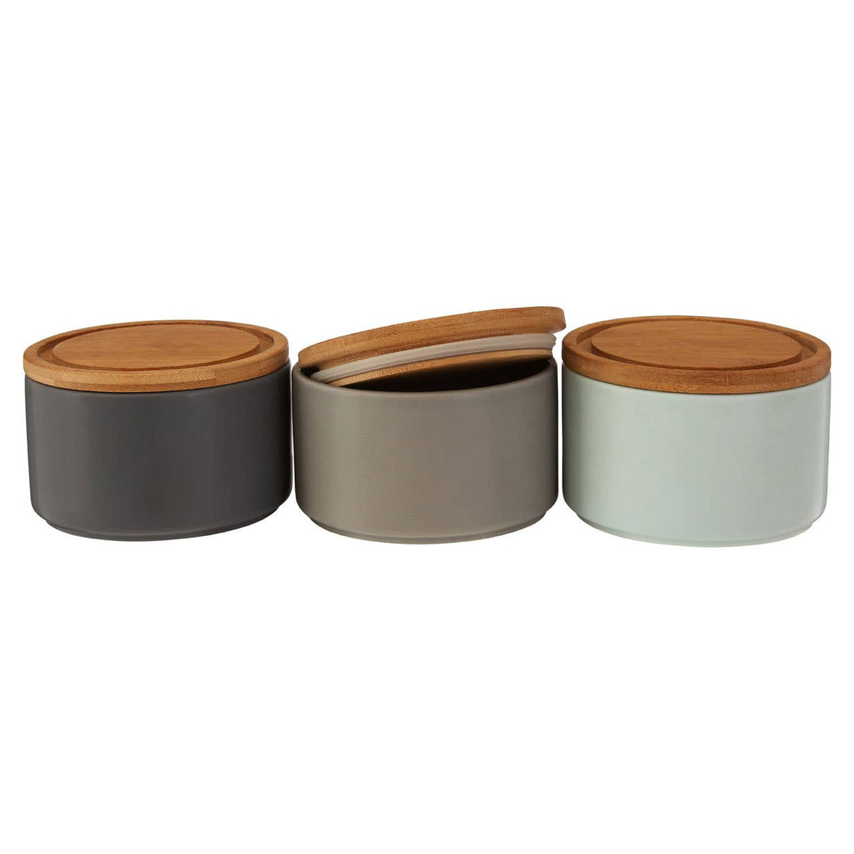Fenwick Set of Three Stacking Canisters
