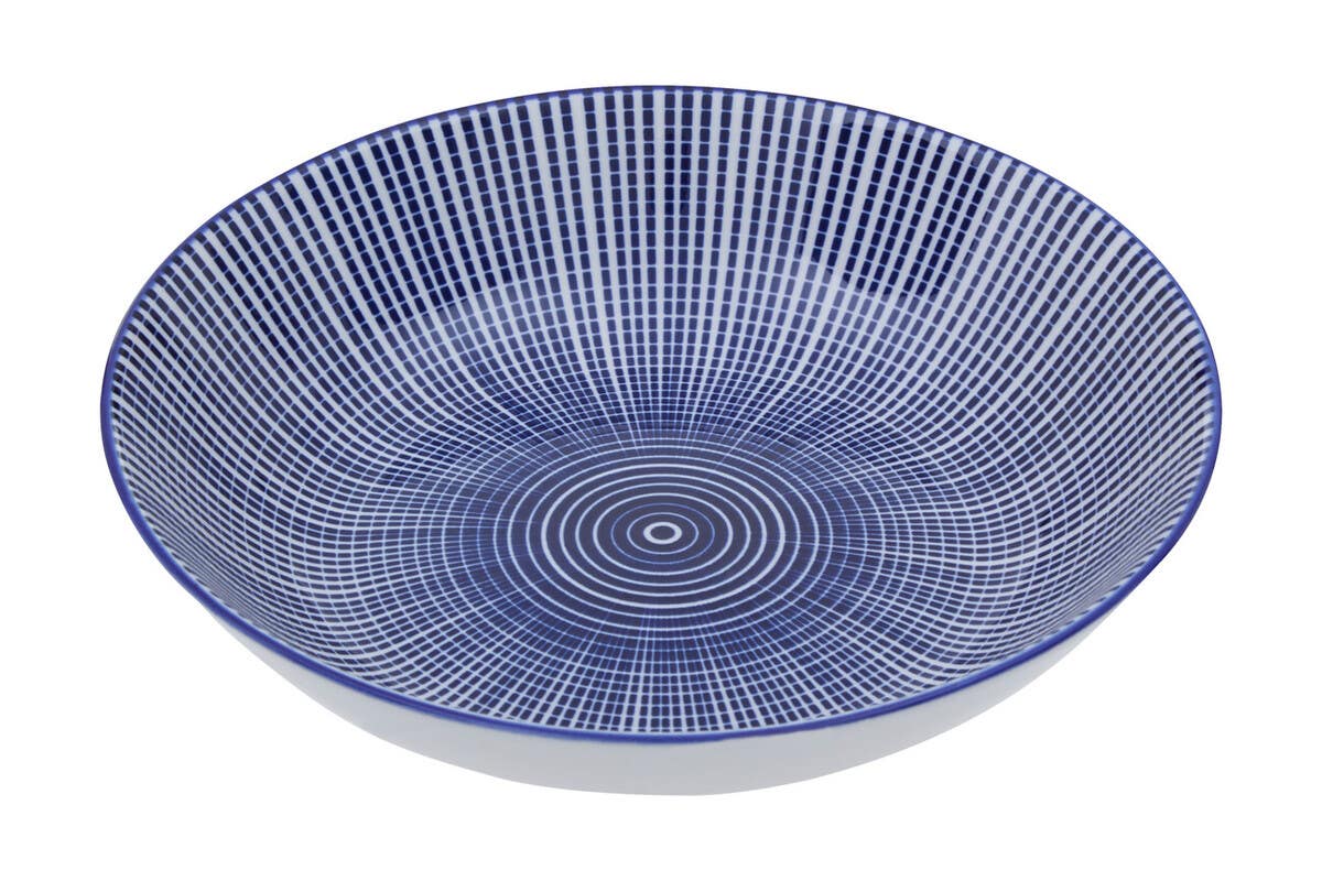 Maya 12 Piece Blue And White Dinner Set