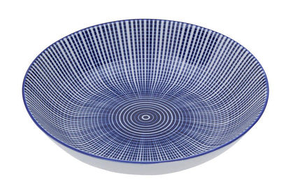 Maya 12 Piece Blue And White Dinner Set