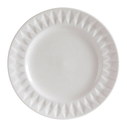 Avie 16 Piece Embossed Geo Dinner Set