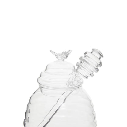 Freska Glass Honey Jar With Dipper