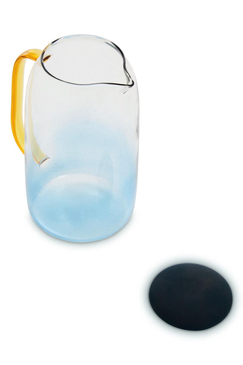 Noa Glass Ombre Blue Pitcher and Cup Set