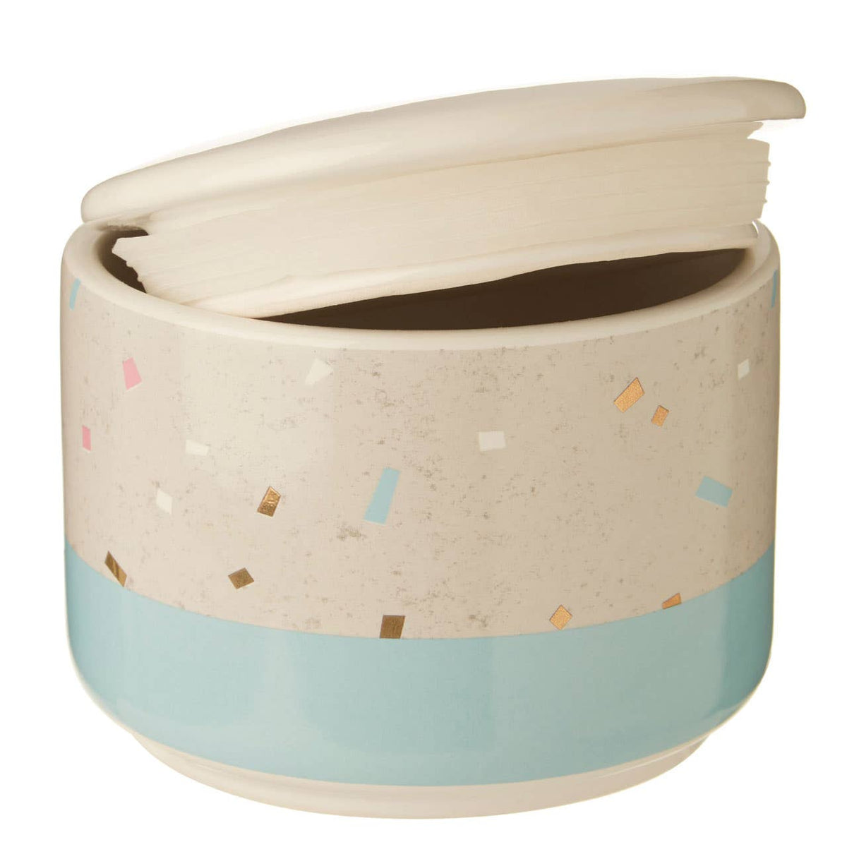 Lozica Small Fine Earthenware Grey Blue Storage Canister