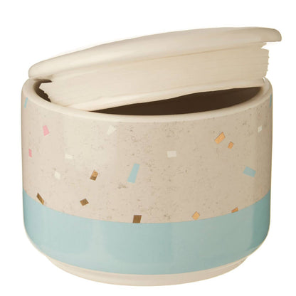 Lozica Small Fine Earthenware Grey Blue Storage Canister