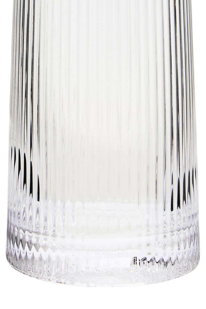 Set of Four Eldon Ribbed Clear Hi Ball Glasses MOB