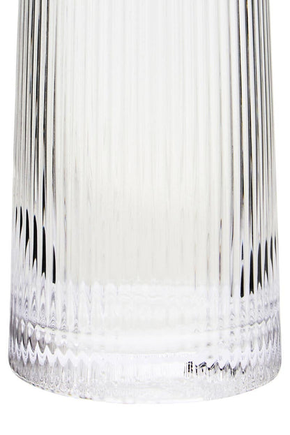 Set of Four Eldon Ribbed Clear Hi Ball Glasses MOB