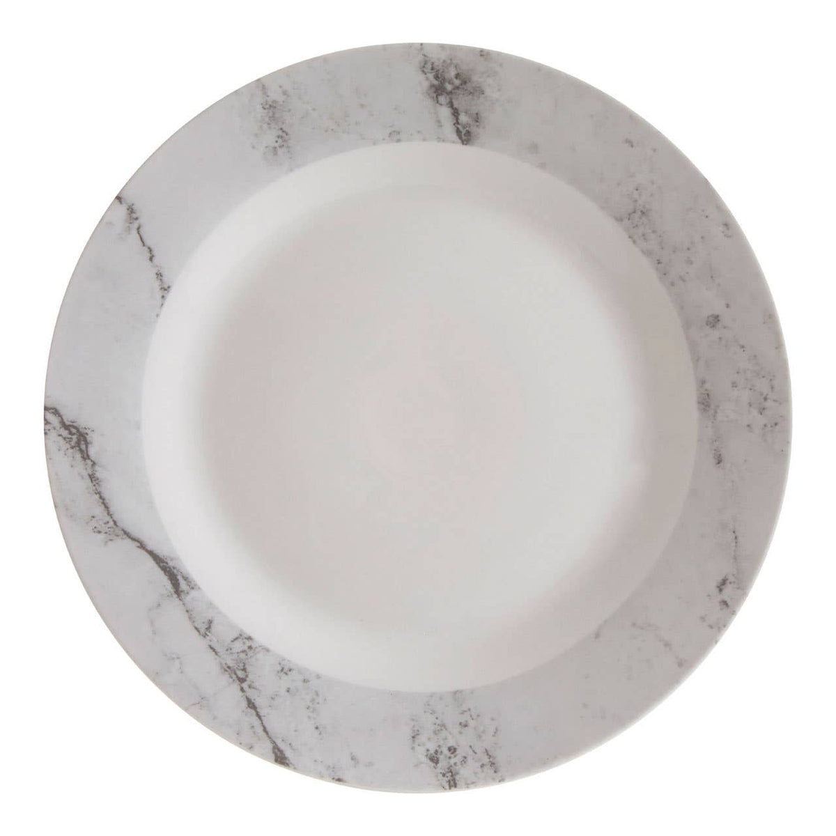 Avie 16 Piece White And Grey Marble Effect Dinner Set