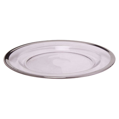 Ida Glass Side Plate With Silver Rim