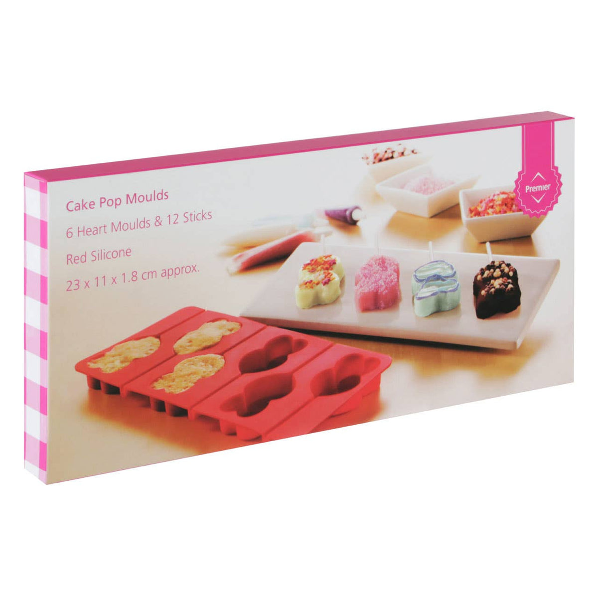 Hallie 6 Heart Moulds And 12 Sticks Cake Pop Mould
