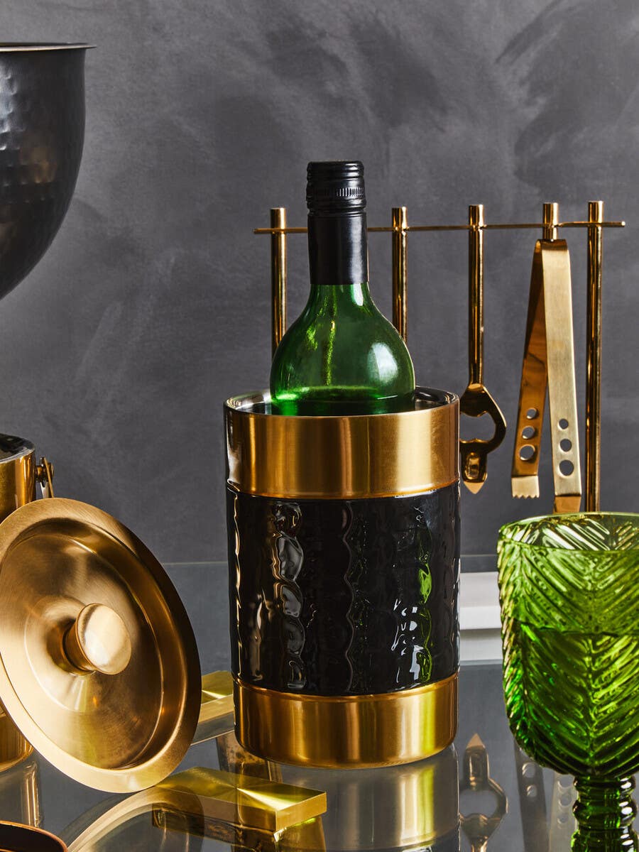 Carolina Black Enamel Wine Cooler